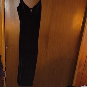 ONE UP Deep Purple Maxi Dress with Decorative Neckline Size 6